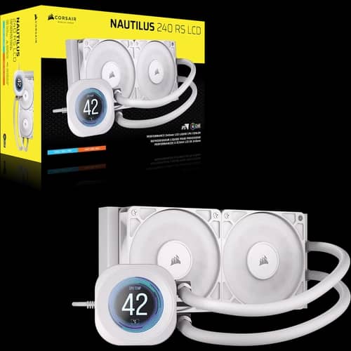 Liquid cooler CORSAIR NAUTILUS 240 RS LCD Blanco