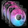 Kit de inicio de ventiladores CORSAIR iCUE LINK RX120 RGB 120 mm X3 negro