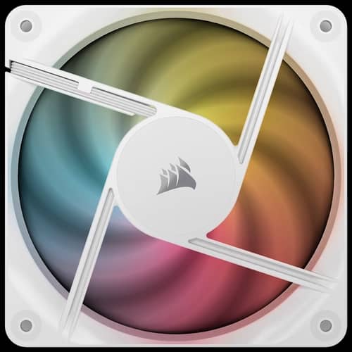 Kit de ventiladores CORSAIR flujo invertido RS120-R ARGB de 120 mm x3 blanco