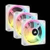Kit de ventiladores CORSAIR PWM de 120 mm QX120 RGB x3 blanco con iCUE Link
