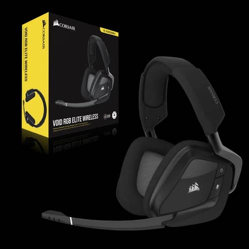 Auriculares gaming CORSAIR VOID RGB ELITE Wireless 7.1 carbón